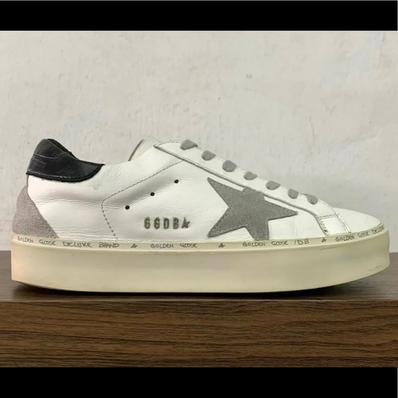 $635 Golden Goose Hi-Star White Black Size 40 / US 10 - Picture 3 of 10